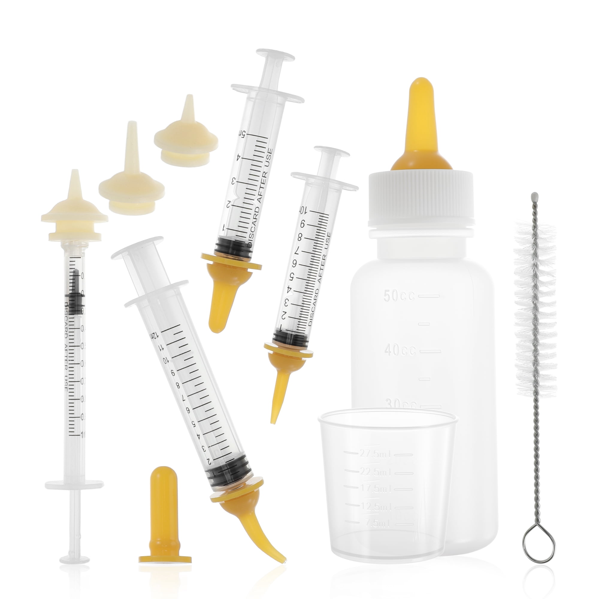 Unique Bargains Kitten Bottle Feeding Kit Yellow