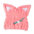thumbnail image 1 of Unique Bargains Kitty Shape Cute Hair Drying Towel Dry Cap 1 Pc Pink, 1 of 7