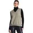 thumbnail image 1 of DARING DIVA Knit Sweater Vest Sleeveless V Neck Pullover Vest S Khaki, 1 of 6