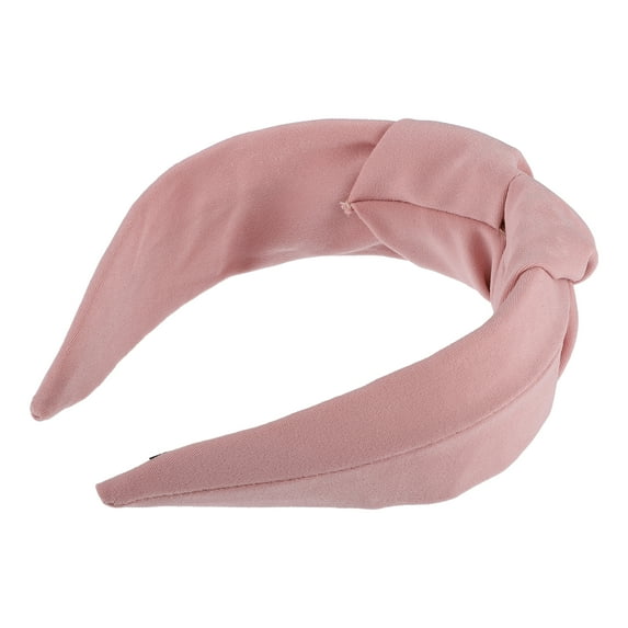 Unique Bargains Knotted Headbands Solid Colors Top Knot Headbands Elastic Headbands for Women Pink