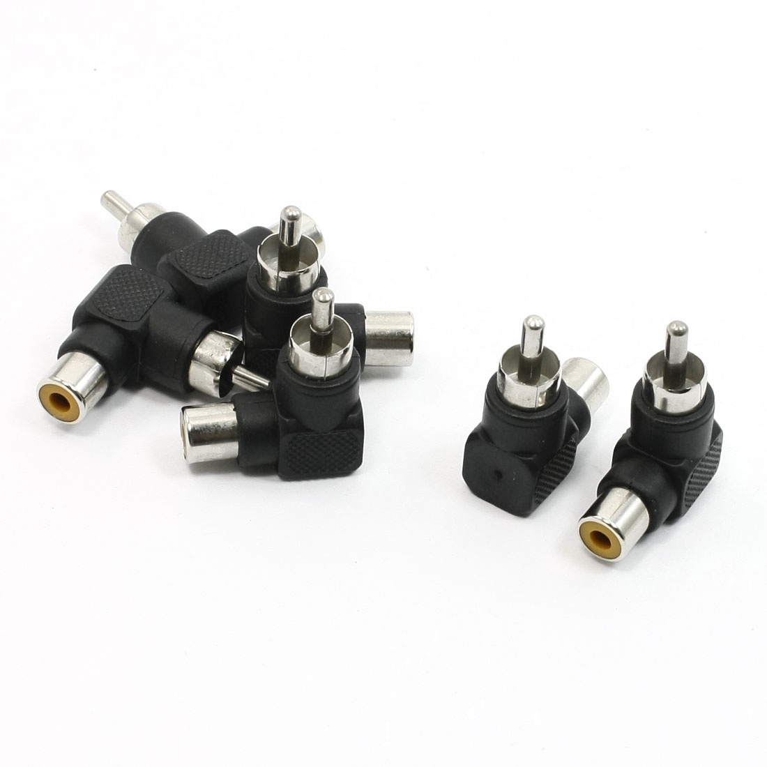 Unique Bargains L Shape RCA Male to Female M/F Plugs Adapters