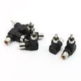 thumbnail image 1 of Unique Bargains L Shape RCA Male to Female M/F Plugs Adapters Converters x 6, 1 of 1