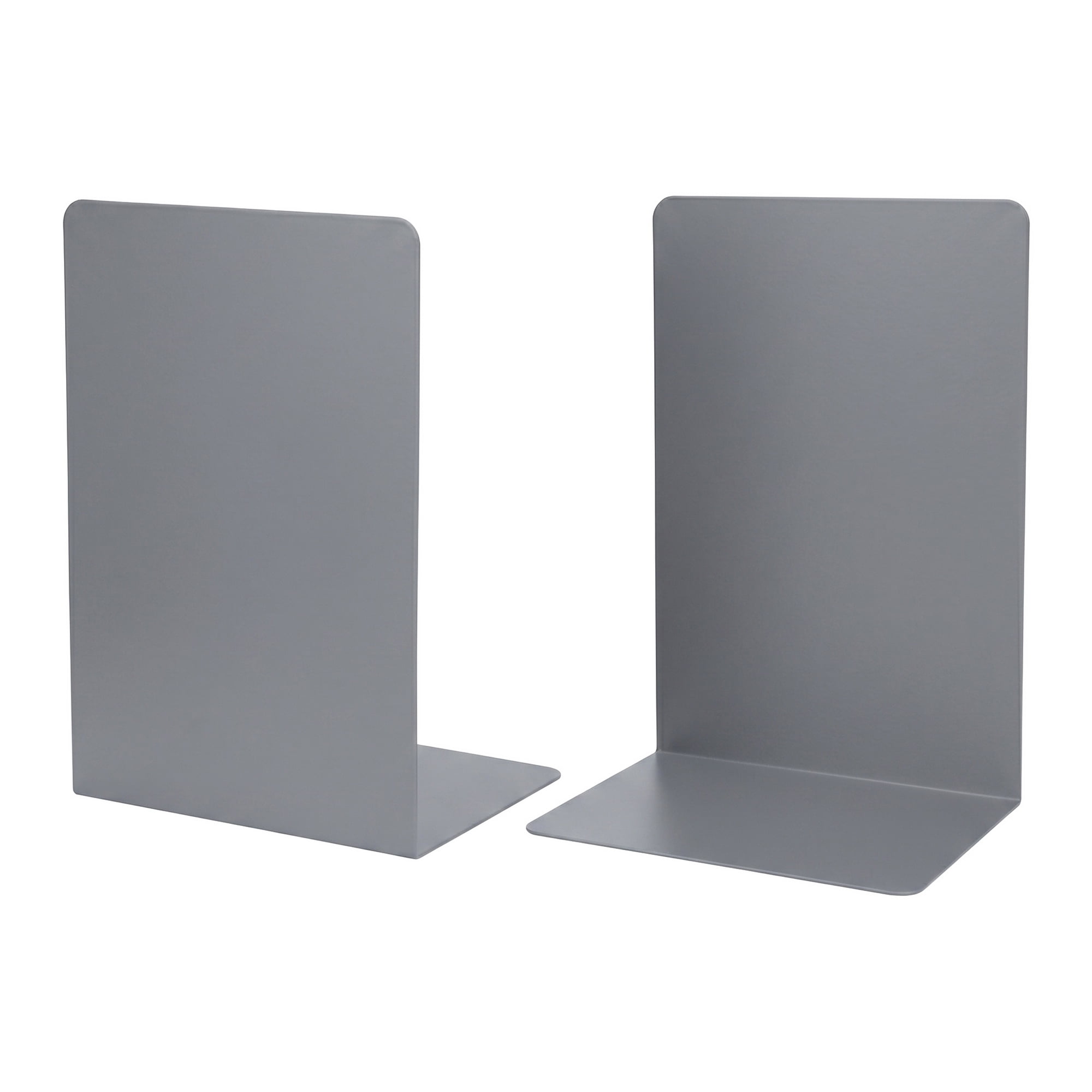 Unique Bargains Expandable L-Shaped Bookends with Compartments Home 2 Pcs Moonlight Grey 5.2"L x 4.1"W x 7.7"H