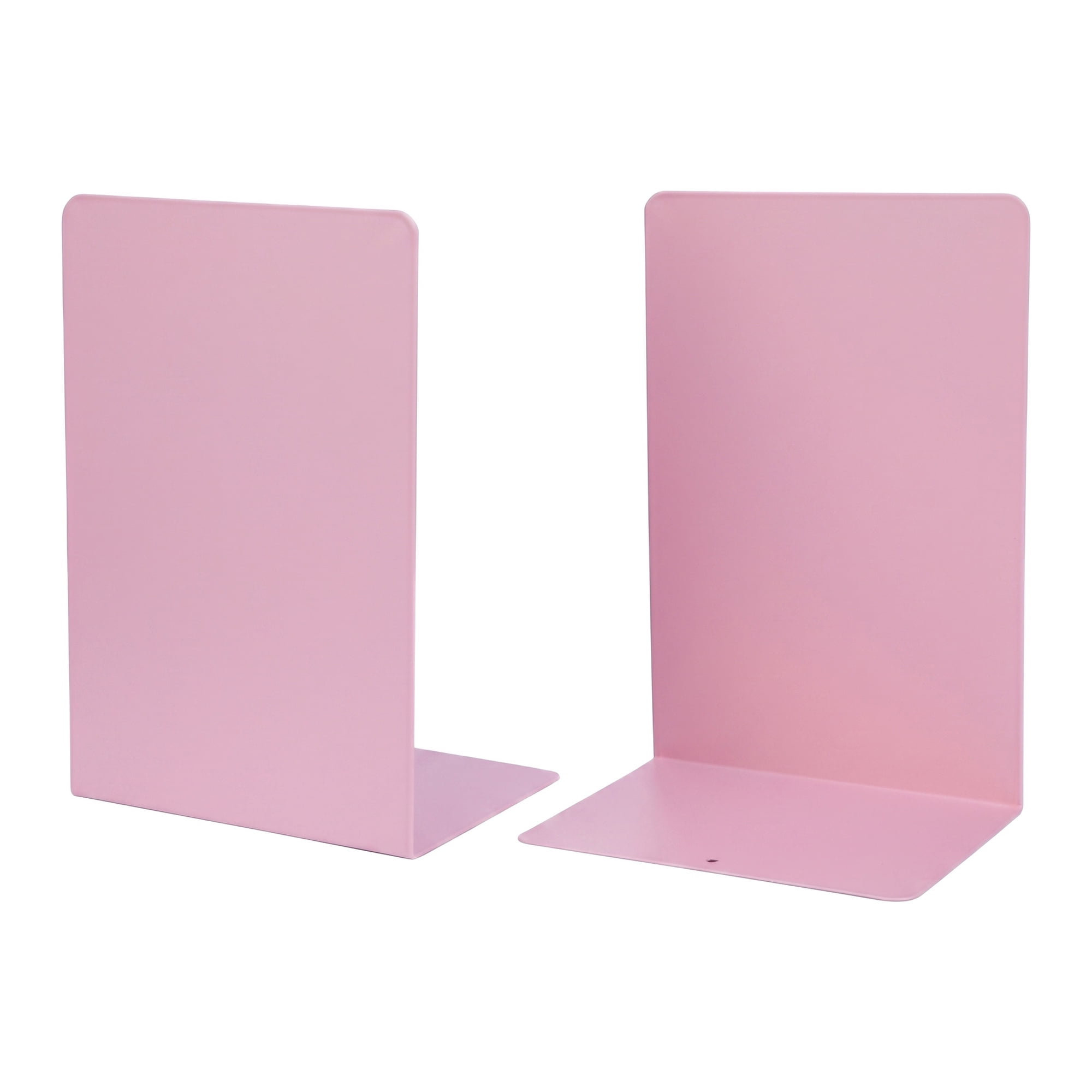 Unique Bargains Expandable L-Shaped Bookends with Compartments Home 2 Pcs Taoyao Pink 5.2"L x 4.1"W x 7.7"H