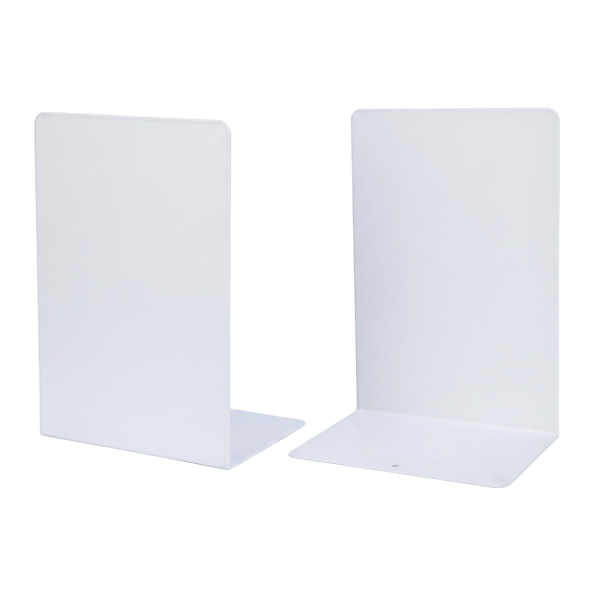 Unique Bargains Expandable L-Shaped Bookends with Compartments Home 2 Pcs Pear White 5.2"L x 4.1"W x 7.7"H