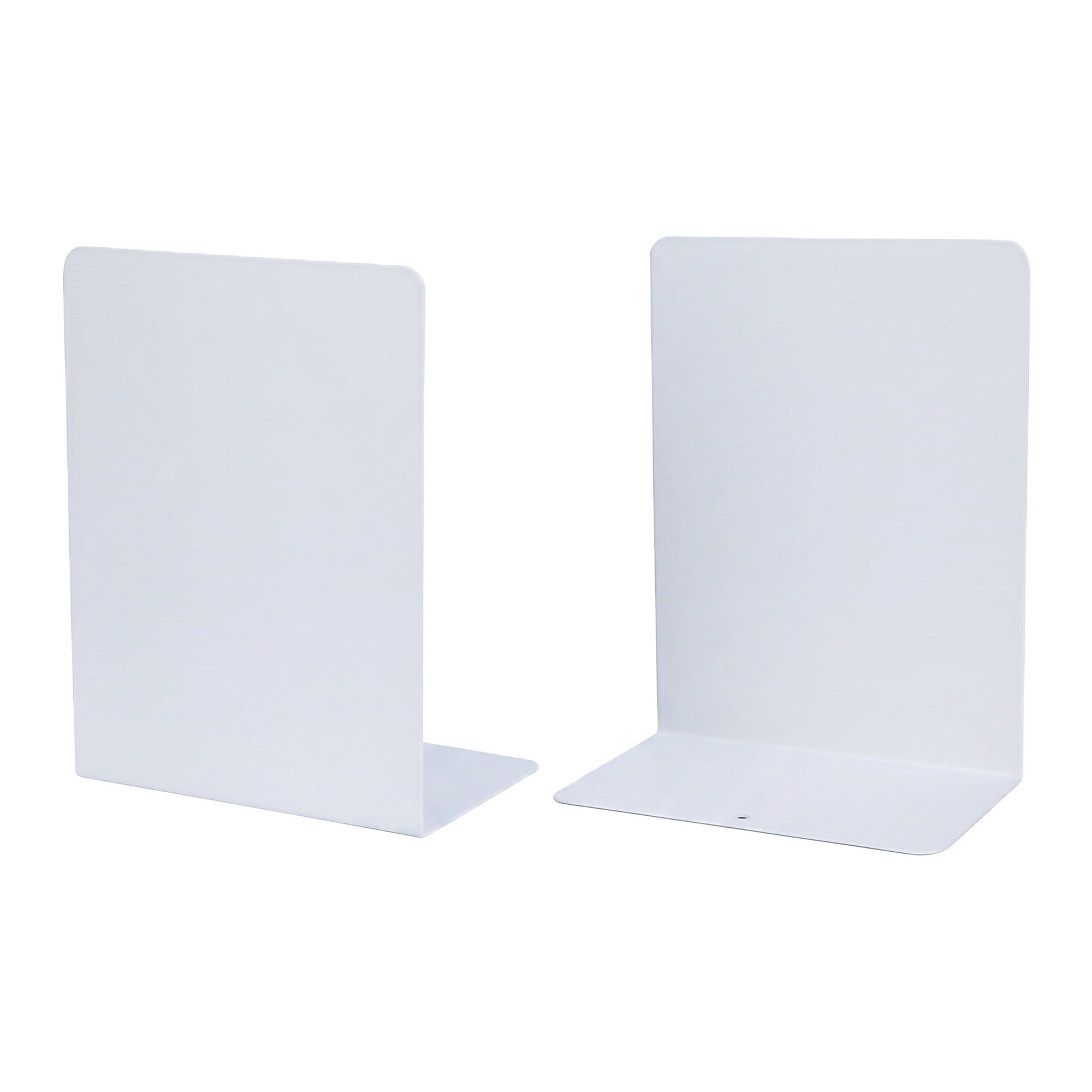 Unique Bargains Expandable L-Shaped Bookends with Compartments Home 2 Pcs Pear White 5"L x 3.2"W x 6.6"H
