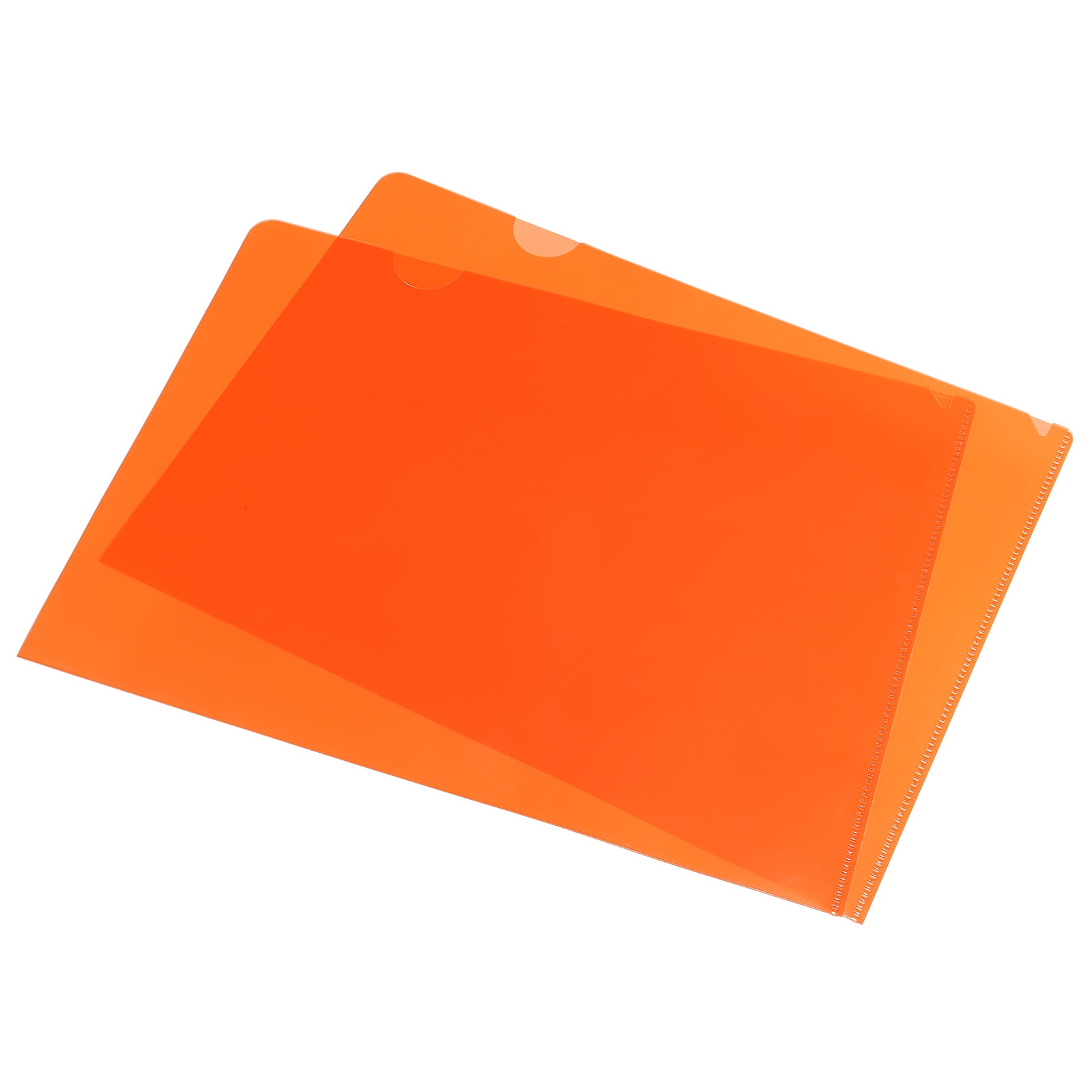 Unique Bargains L Type Folders File Project Pockets Clear Paper Document for Office Orange