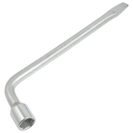 Unique Bargains L Type Hexagon 19mm Slotted End Socket Lug Wrench