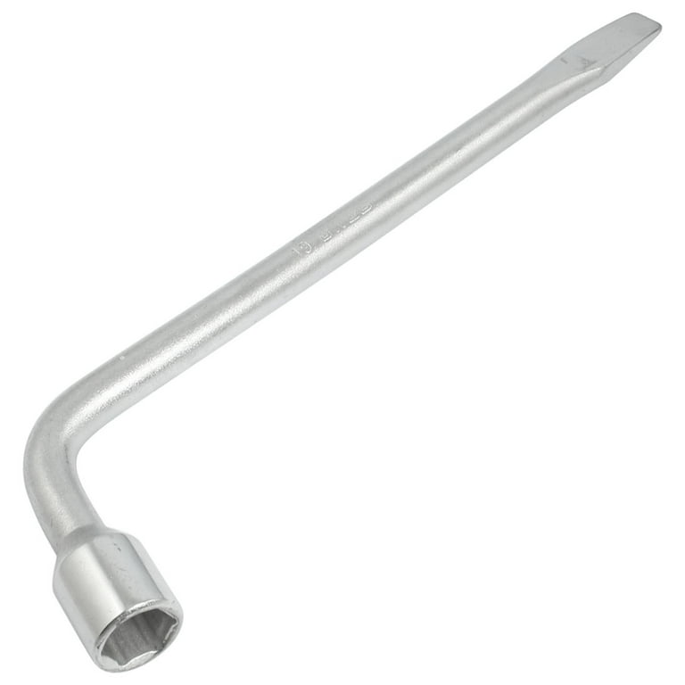 Unique Bargains L Type Hexagon 19mm Slotted End Socket Lug Wrench
