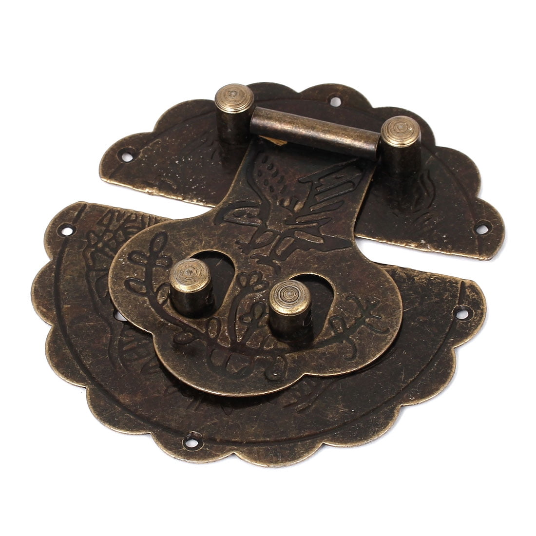 Unique Bargains L282E5 Style Wooden Case Chest Box 100mm Round Clasp ...