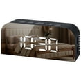 thumbnail image 1 of Unique Bargains LED Alarm Clock Black Housing and Black Mirror 5.5"L x 1.36"W x 2.4"H, 1 of 6