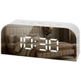 thumbnail image 1 of Unique Bargains LED Alarm Clock White Housing and Black Mirror 5.5"L x 1.36"W x 2.4"H, 1 of 6