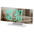 thumbnail image 1 of Unique Bargains LED Alarm Clock White Housing and Green Light 7.3"L x 1.9"W x 3.0"H, 1 of 7