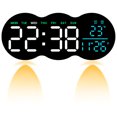 thumbnail image 1 of Unique Bargains 1 Pc Digital Wall Clock with Large Display and Remote Control Multicolor, 1 of 6