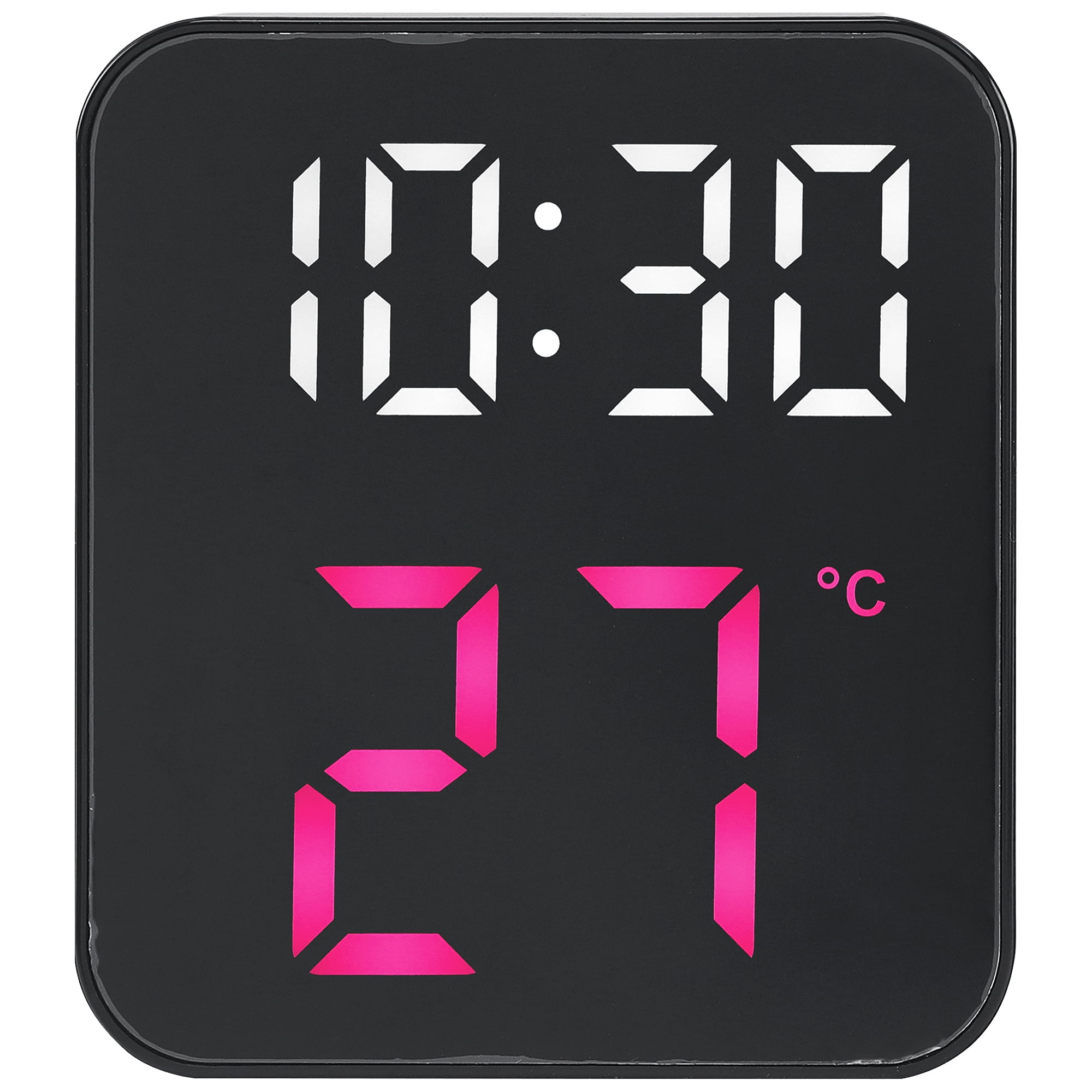 Unique Bargains LED Display Digital Alarm Clock Rose Red 3.9"L x 1.6"W x 4.3"H