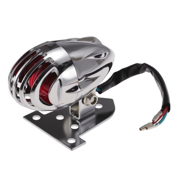 Unique Bargains LED Motorcycle Tail Light Brake Turn Signal Silver Tone Lamp Housing Waterproof 12V Fit for Universal Red Light (1 Pcs)