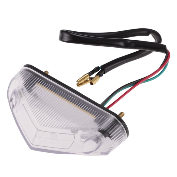 Unique Bargains LED Motorcycle Tail Light Brake Turn Signal Transparent Shell Lamp Housing Waterproof 12v Fit Red (1 Pcs)