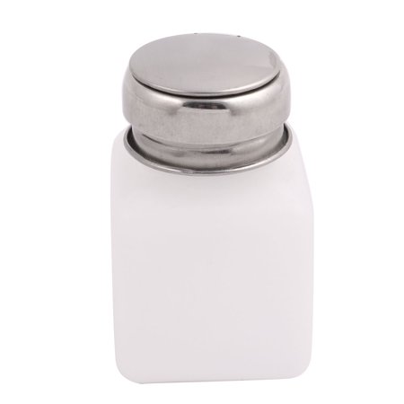 Unique Bargains Lab Experiment Plastic Square Liquid Container Alcohol Bottle White 50-100ML