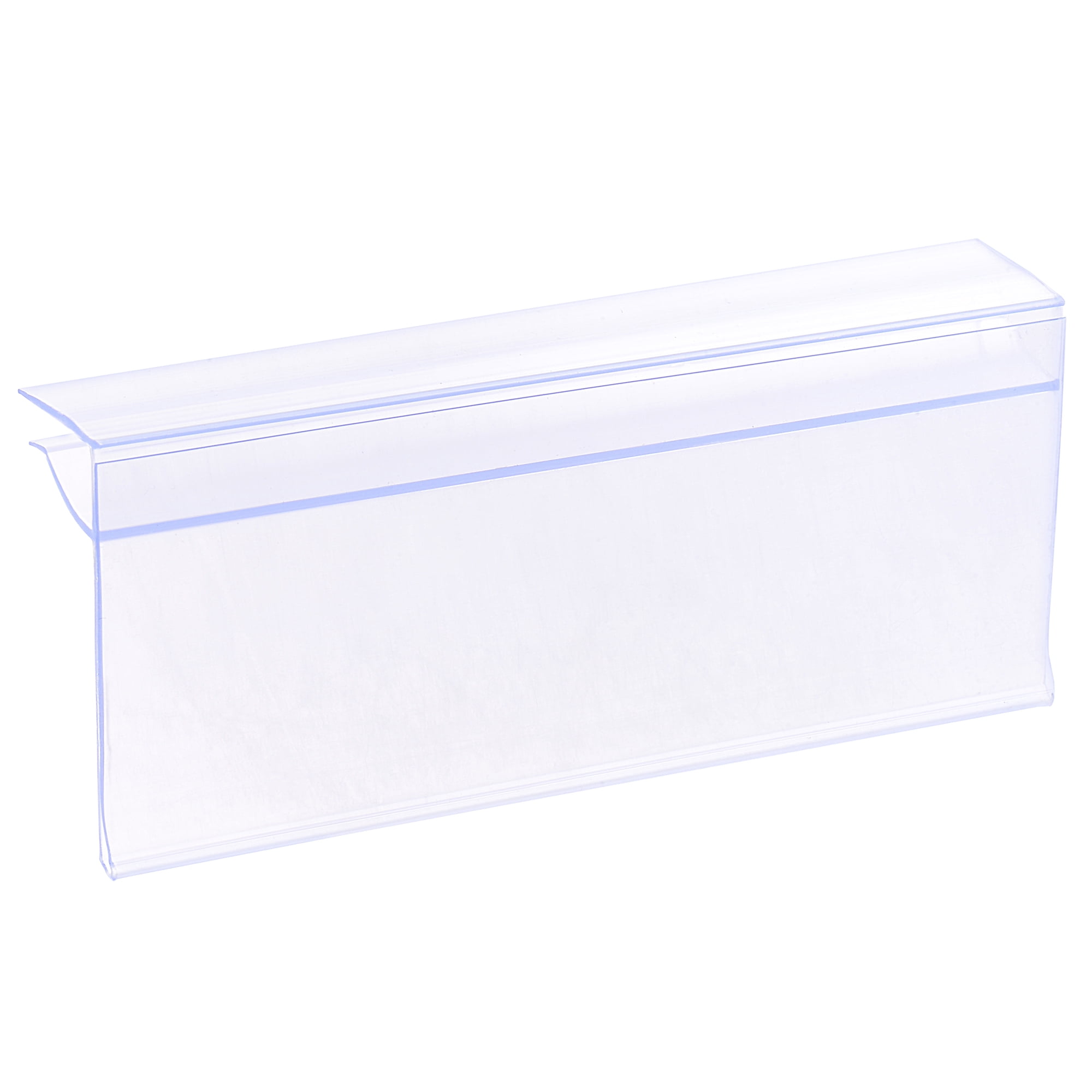 Unique Bargains Label Holder Clip on Shelf for Glass Shelving Clear Plastic Holders 30Pcs