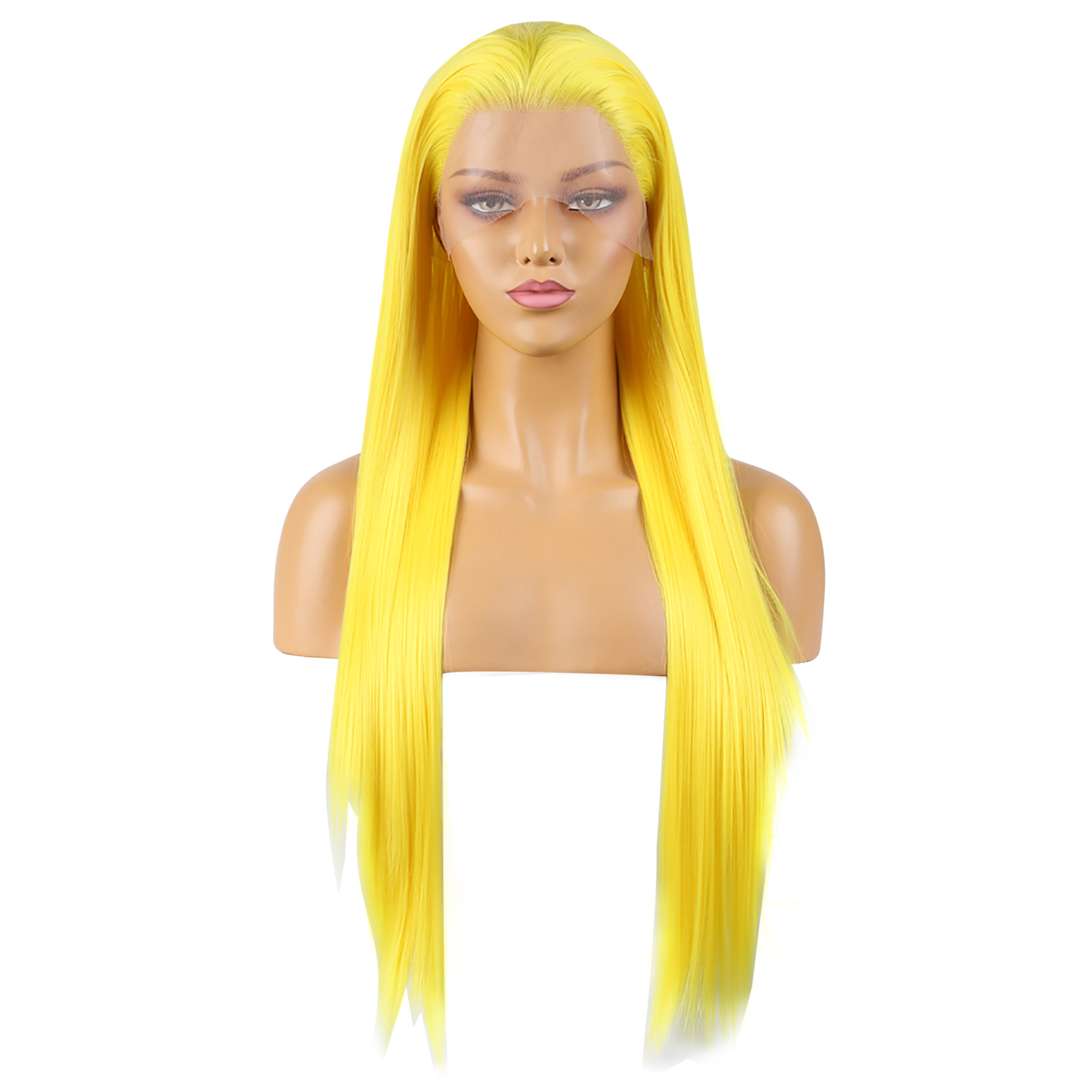 Unique Bargains Lace Front Lightweight Wigs Long Straight Hair for Girl