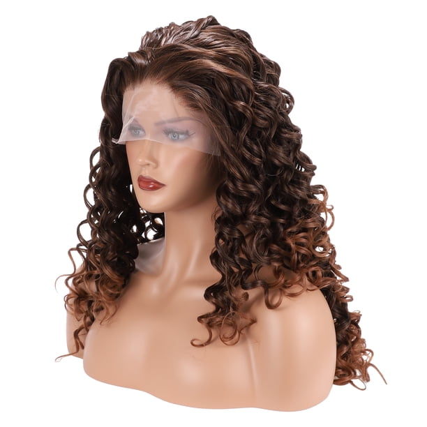 26” Brown Long Wavy Lace Front Wigs Amazon.com : SUKRI 13×4 Dark Brown Lace Front Wig 26Inch  main image 3