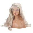 thumbnail image 1 of Unique Bargains Lace Front Wigs For Women 26" Gray Gold Tone Long Body Wave with Wig Cap, 1 of 6