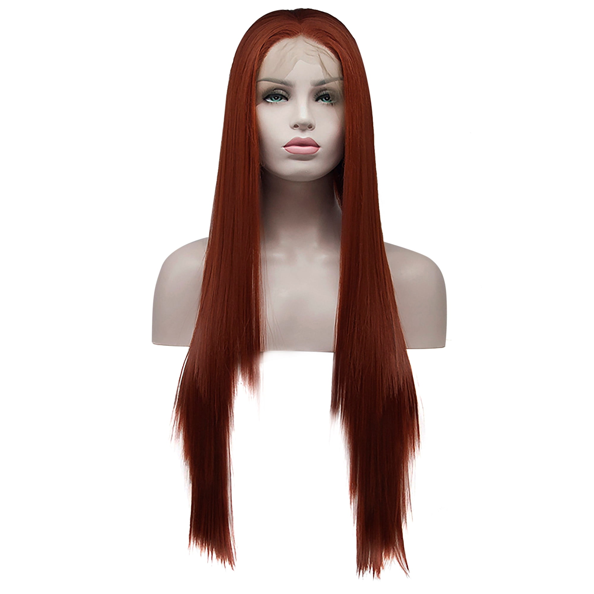 Unique Bargains Lace Front Wigs Heat Resistant Long Hair for Girl