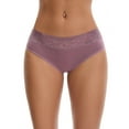 thumbnail image 1 of Unique Bargains Lace Mid Rise Briefs Underwear M Purple, 1 of 6