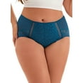thumbnail image 1 of Unique Bargains Lace Trim Briefs Full Coverage Underwear XL Blue, 1 of 6