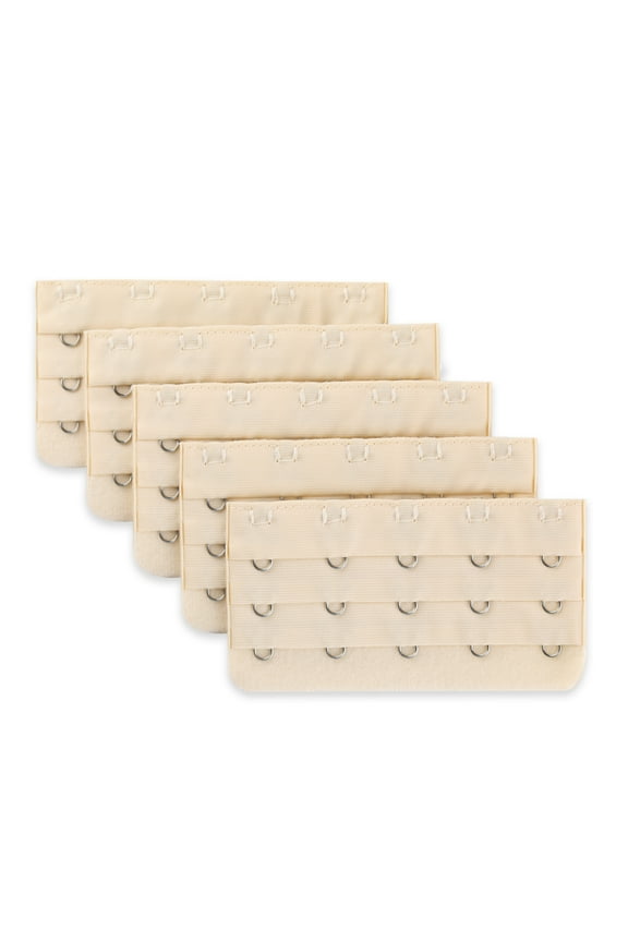Ladies Beige Bra Extenders Strap Extension 5-hook, 5-pack