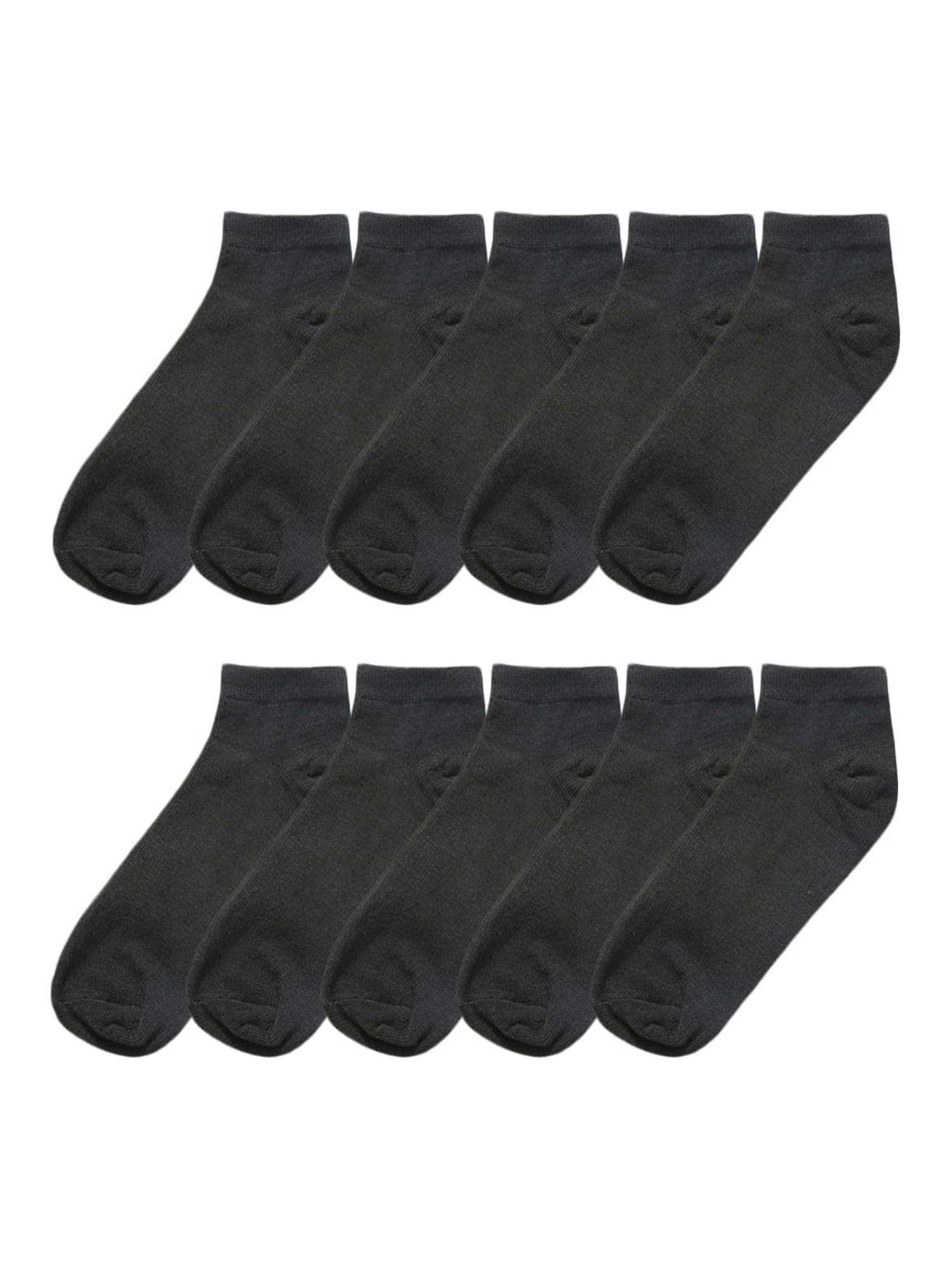 Unique Bargains Ladies Low Cut Stretch Cuffs Ankle High Socks 10 Pairs