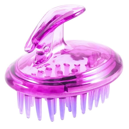 Unique Bargains Lady Purple Plastic Brushes Head Message Hair Submissive Shampoo Brush Comb