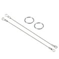 thumbnail image 1 of Unique Bargains Eyelets Ended Security Wire Rope with Key Ring Silver Tone 1.5mmx20cm, 1 of 6