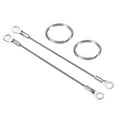 thumbnail image 1 of Unique Bargains Eyelets Ended Security Wire Rope with Key Ring Silver Tone 2mmx10cm, 1 of 6