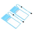 thumbnail image 1 of Unique Bargains Lanyard Waterproof Phone Pouch Universal Clear Cellphone Dry Bag Light Blue 2 Pack, 1 of 6