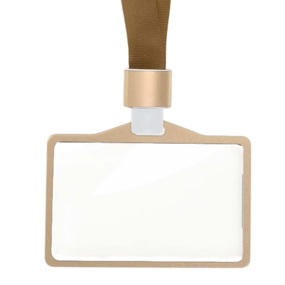 Unique Bargains Lanyards for ID Badges Holder with Strap, Durable Card Holder Gold