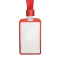 thumbnail image 1 of Unique Bargains Lanyards for ID Badges Holder with Strap, Durable Card Holder Red, 1 of 6