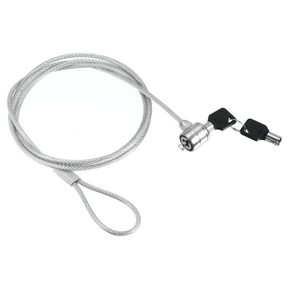 Unique Bargains Laptop Cable Lock 5 Ft Security Cable with Keys for Computer & Other Devices