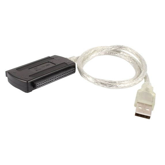Unique Bargains Laptop USB 2.0 Male to IDE SATA Female 2.5 3.5 Hard Drive HDD Adapter Cable