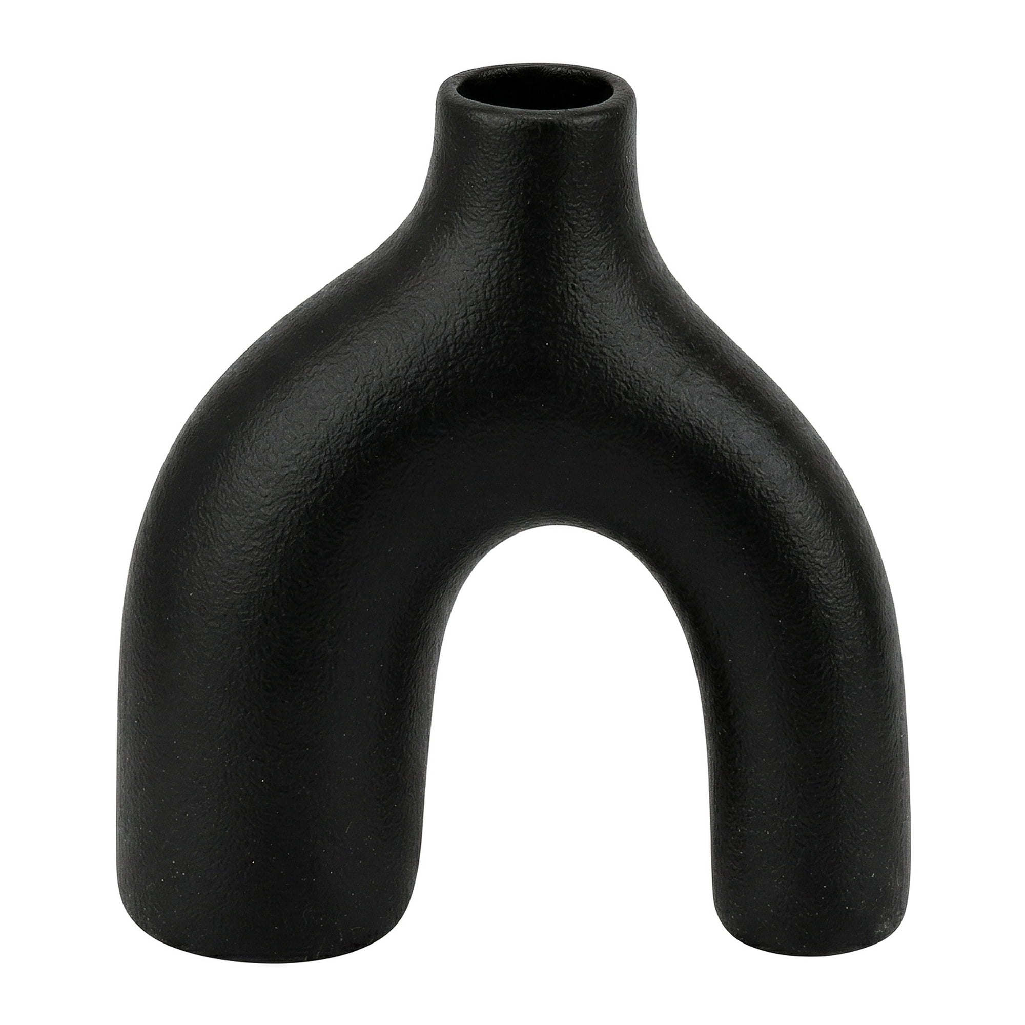 Unique Bargains Large Ceramic Square Geometric Flower Vase Black 5.8"L x 5.8"W x 6.6"H