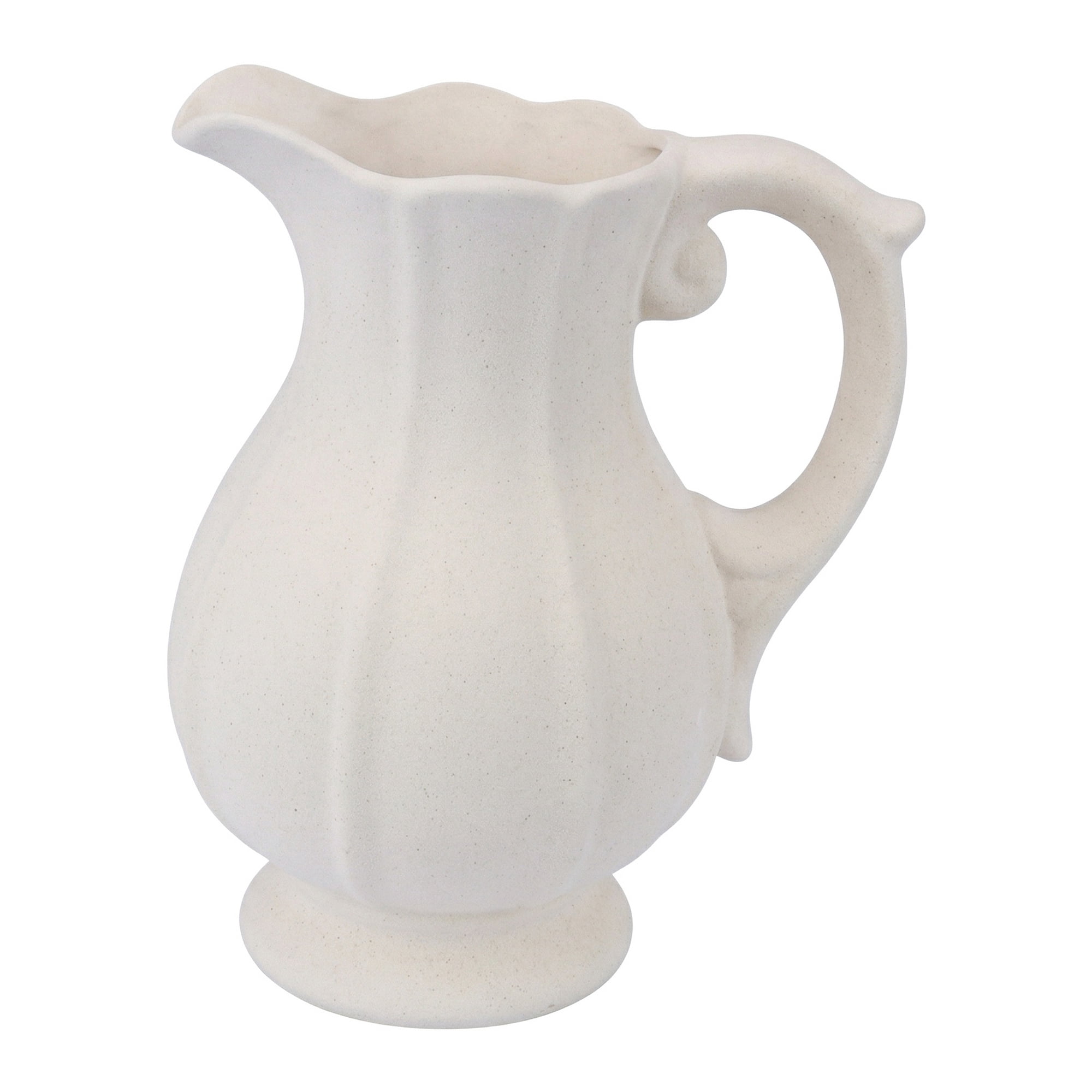 Unique Bargains Large Ceramic Square Geometric Flower Vase White 6.8"L x 6.8"W x 8.7"H