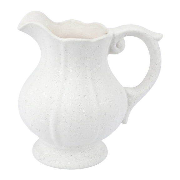 Unique Bargains Large Ceramic Square Geometric Flower Vase White 6.9"L x 6.9"W x 6.9"H