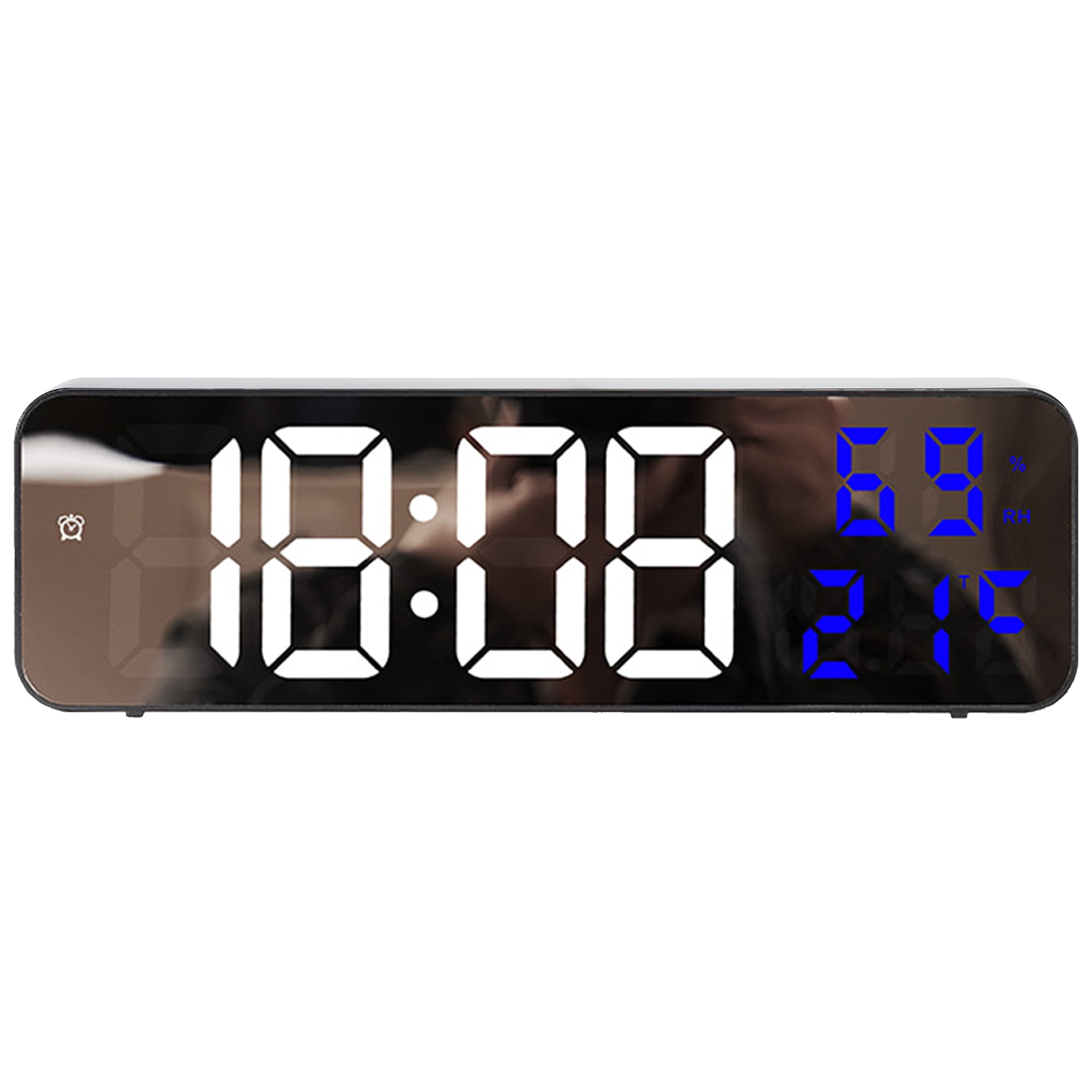 Unique Bargains Large Digital Clock Silent Non Ticking Modern Wall Clocks Blue