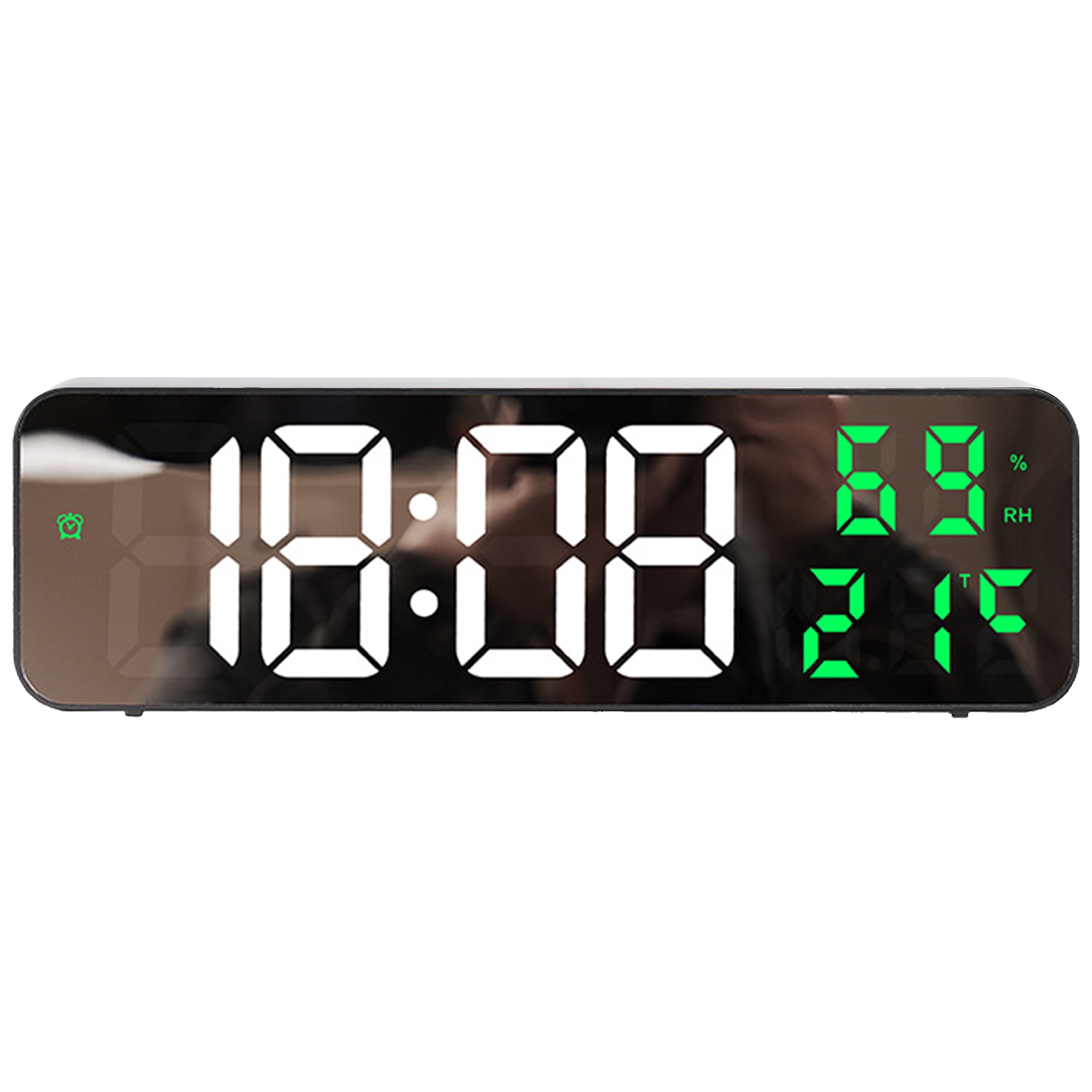 Unique Bargains Large Digital Clock Silent Non Ticking Modern Wall Clocks Green