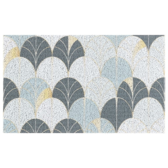 Unique Bargains Large Doormats Floor Mats Indoor Entrance Inside Rubber Washable Non-Slip Gray