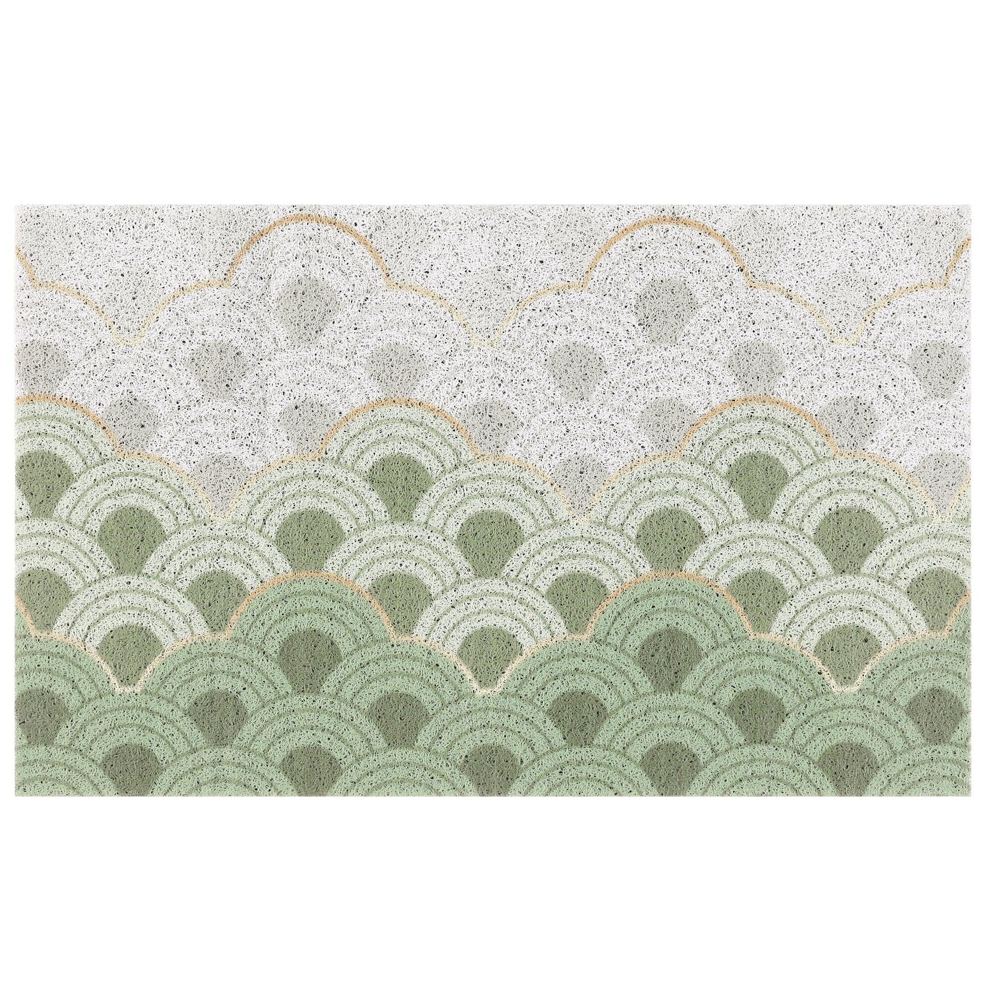Unique Bargains Large Doormats Floor Mats Indoor Entrance Inside Rubber Washable Non-Slip Green