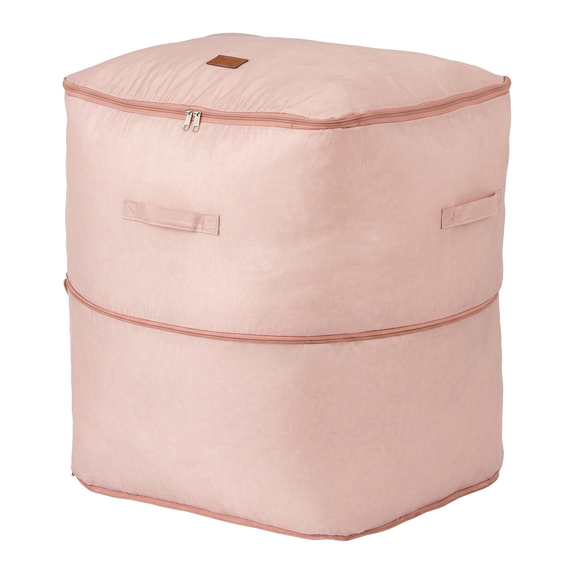 Unique Bargains Large Expandable Packing Bag with Tag Patch Design Pink 20.5"x16.5"x23.6"