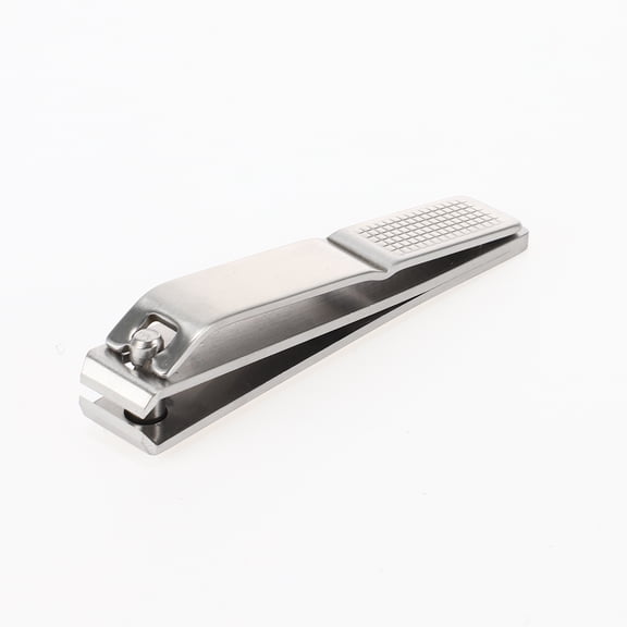 Unique Bargains Large Flat Mouth W/ File Fish Scale Pattern Nail Clippers Silver Tone
