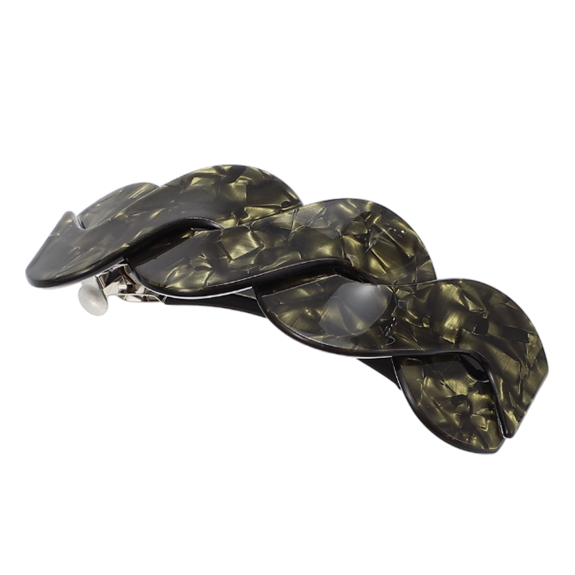 Unique Bargains Large French Hair Barrettes Thick Hair Olive Green
