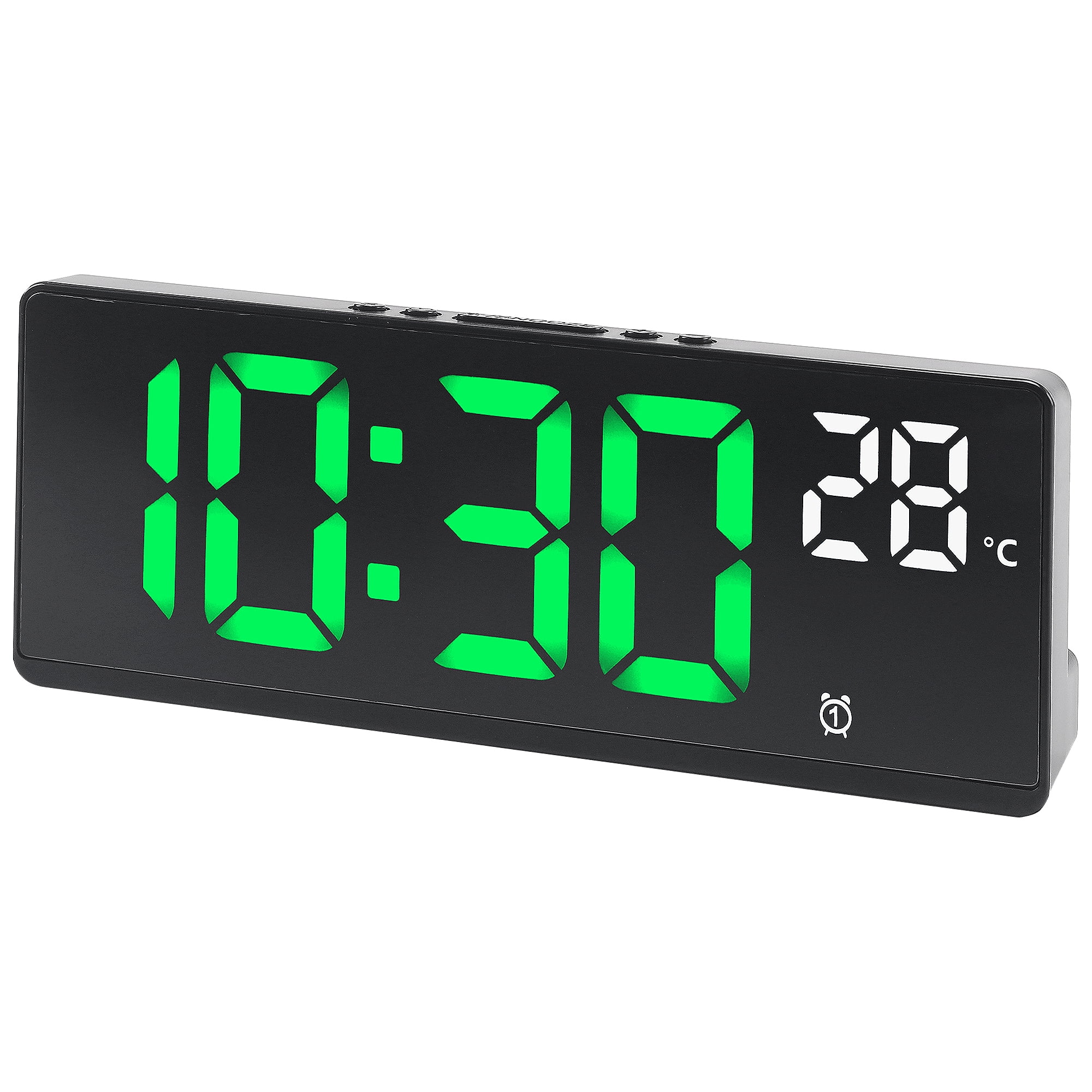 Unique Bargains Large LED Display Dual Alarms Green 6.8"L x 0.9"W x 2.6"H